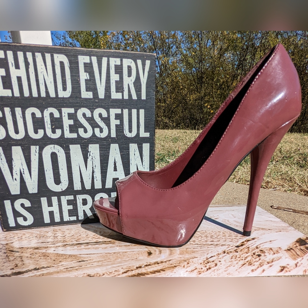 Mauve Peep Toe Heel